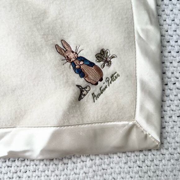 Beatrix Potter Vintage 2004 Winter White Lovey Securty Blanket Frederick Warne - Picture 7 of 11
